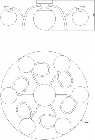 Потолочная люстра Circle V1150-5C фото 2